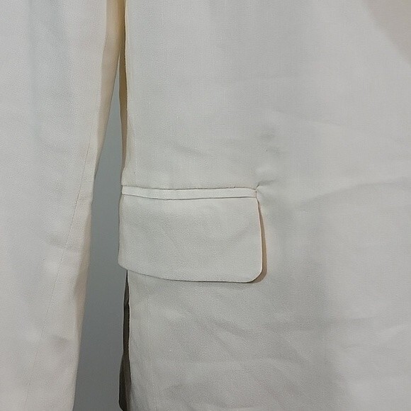 JASON WU Linen Off White Blazer size L - Picture 3 of 9
